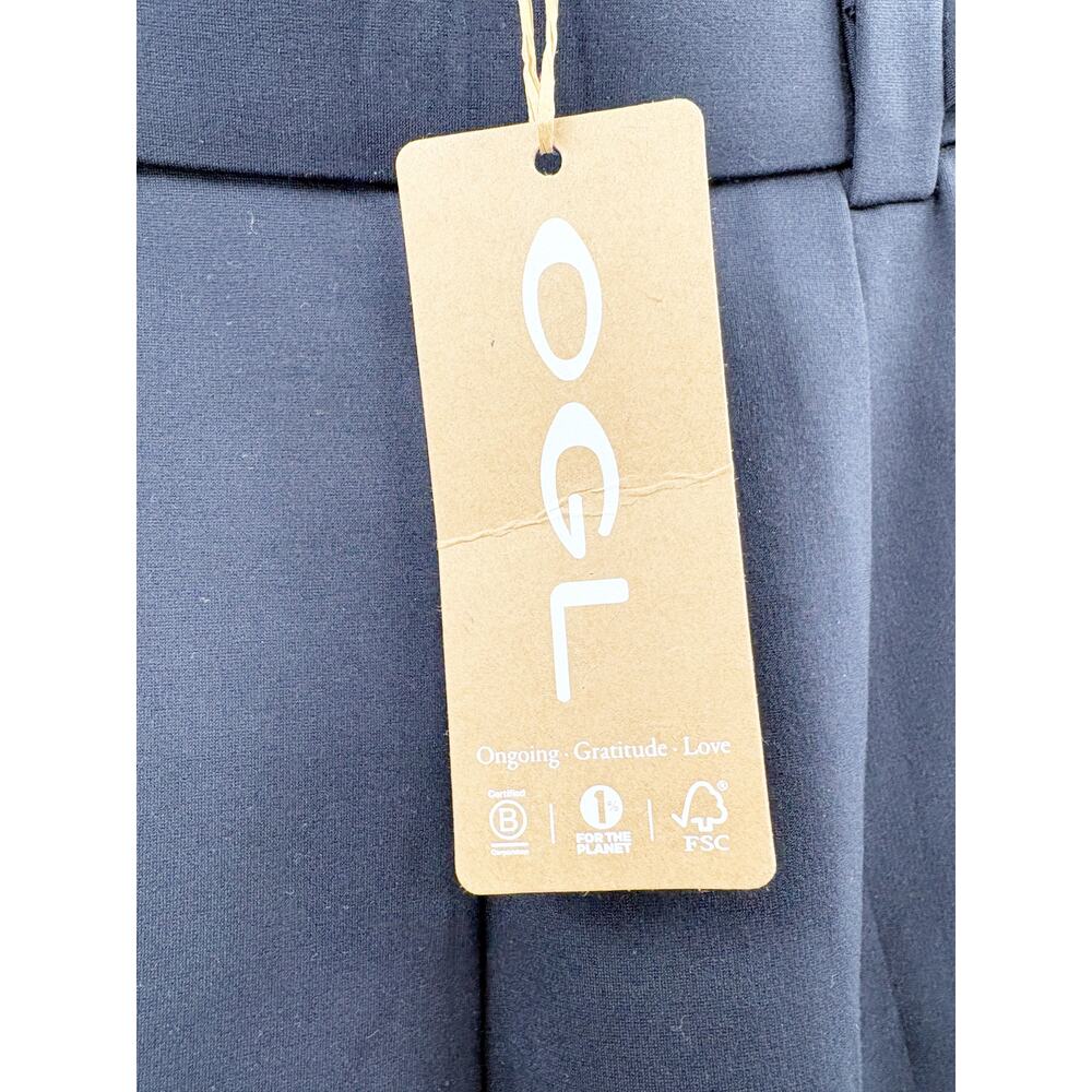 OGL Pants Size S NEW Navy Blue Pockets Adjustable Belt - Picture 4 of 8